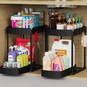 2 Packs Under Sink Pull-Out Storage Organizers