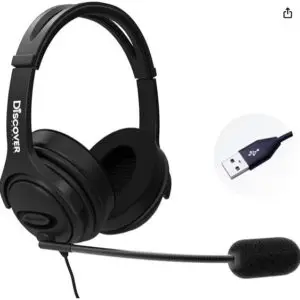 Discover D722U Noise Reducing USB Wired Work from Home Headset.